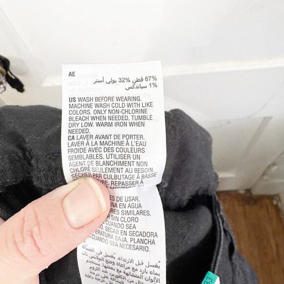 INC International Concepts Fashion Basics High Rise Crop Black Jeans Raw Hem NWT - Picture 13 of 14